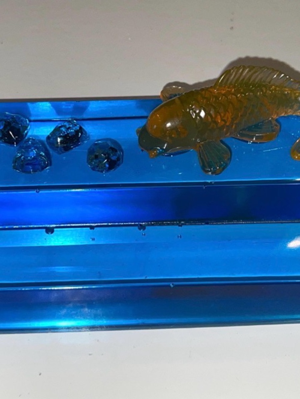 Phone Stand / Office Decor / Blue Fish